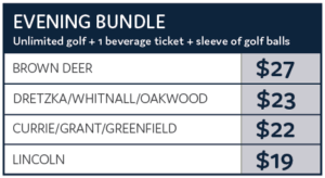 evening golf bundle rates