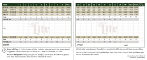 Oakwood Golf Course Scorecard